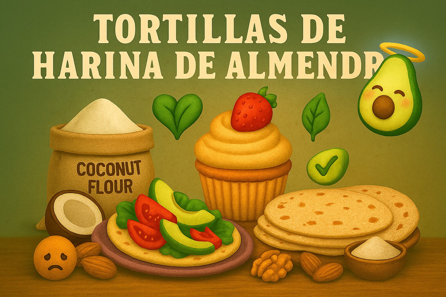 tortillas de harina de almendra
